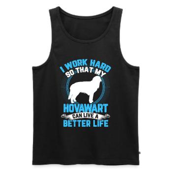 Hovawart arbeite hart derber Bauernhund - Männer Premium Bio Tank Top - Schwarz - Vorne - Michal (187cm)