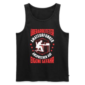 Überarbeiteter Amateurfunker Funkamateur - Männer Premium Bio Tank Top - Schwarz - Vorne - Michal (187cm)