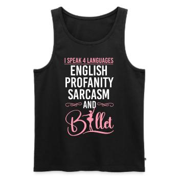 Ballet Dancer Dance Girl Ballerina - Männer Premium Bio Tank Top - Schwarz - Vorne - Michal (187cm)