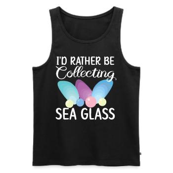 Sorry. I can't. I have plans on the beach - Men's Premium Organic Tank Top - black - Front - Michal (187cm)