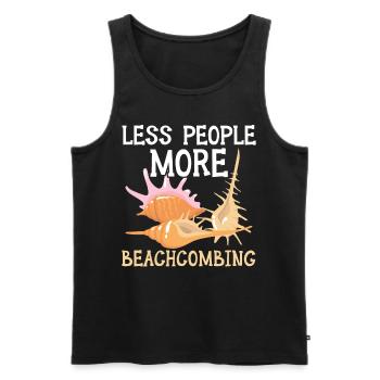 I'd rather collect sea glass Beachcombing - Men's Premium Organic Tank Top - black - Front - Michal (187cm)