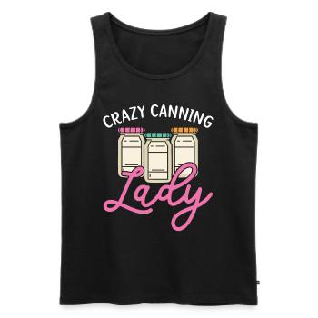 Crazy Canning Lady Konservenbehälter Konserven - Männer Premium Bio Tank Top - Schwarz - Vorne - AI Model Male 178 light (178cm)