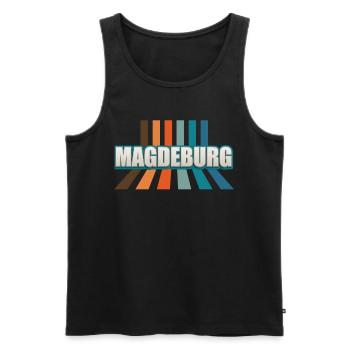 Magdeburgerin Magdeburger Magdebourg - Débardeur bio Premium Homme - noir - Devant - Michal (187cm)