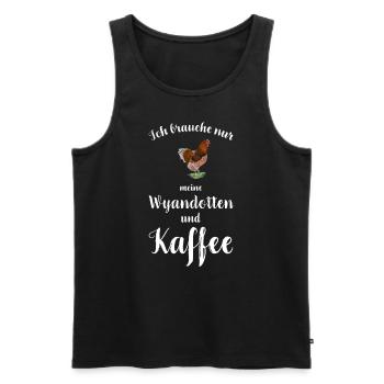 Wyandotten Huhn I Henne Ei Hahn Motiv für - Männer Premium Bio Tank Top - Schwarz - Vorne - Michal (187cm)