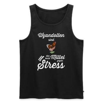 Wyandotten Huhn I Henne Ei Hahn Motiv für - Männer Premium Bio Tank Top - Schwarz - Vorne - Michal (187cm)