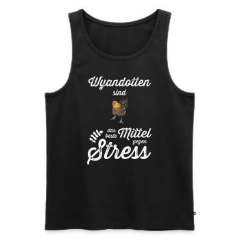 Wyandotten Huhn I Henne Ei Hahn Motiv für - Männer Premium Bio Tank Top - Schwarz - Vorne - Michal (187cm)