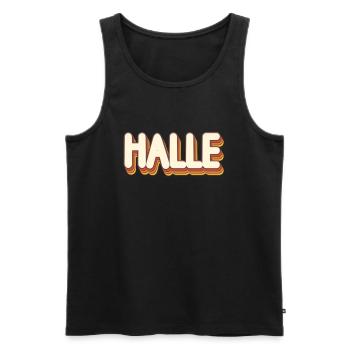 Halleserin Halleser Halle - Débardeur bio Premium Homme - noir - Devant - Michal (187cm)