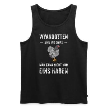 Wyandotten Huhn I Henne Ei Hahn Motiv für - Männer Premium Bio Tank Top - Schwarz - Vorne - Michal (187cm)