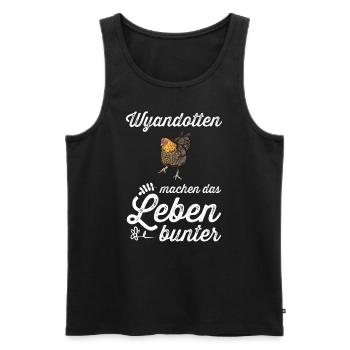 Wyandotten Huhn I Henne Ei Hahn Motiv für - Männer Premium Bio Tank Top - Schwarz - Vorne - Michal (187cm)