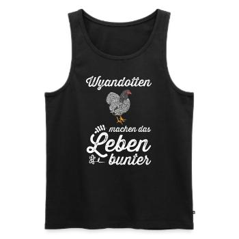Wyandotten Huhn I Henne Ei Hahn Motiv für - Männer Premium Bio Tank Top - Schwarz - Vorne - Michal (187cm)