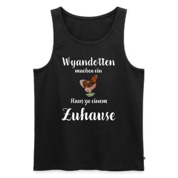 Wyandotten Huhn I Henne Ei Hahn Motiv für - Männer Premium Bio Tank Top - Schwarz - Vorne - Michal (187cm)