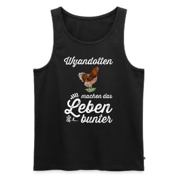 Wyandotten Huhn I Henne Ei Hahn Motiv für - Männer Premium Bio Tank Top - Schwarz - Vorne - Michal (187cm)