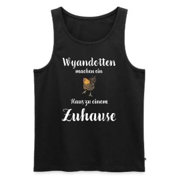 Wyandotten Huhn I Henne Ei Hahn Motiv für - Männer Premium Bio Tank Top - Schwarz - Vorne - Michal (187cm)