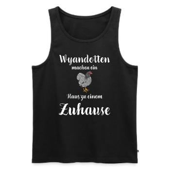 Wyandotten Huhn I Henne Ei Hahn Motiv für - Männer Premium Bio Tank Top - Schwarz - Vorne - Michal (187cm)