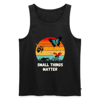 Insect Saying Insect Lover Entomology - Men's Premium Organic Tank Top - black - Front - AI Model Male 178 light (178cm)
