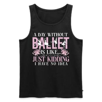 Ballet Dancer Dance Girl Ballerina - Männer Premium Bio Tank Top - Schwarz - Vorne - Michal (187cm)