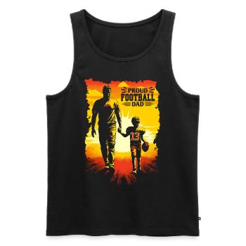 Cadeau de la fête des pères du football américain - Débardeur bio Premium Homme - noir - Devant - Michal (187cm)