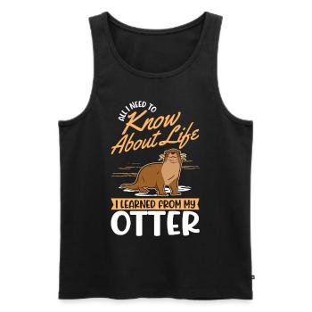 Loutre Cadeau Loutre Loutre Loutre Loutre de mer - Débardeur bio Premium Homme - noir - Devant - Michal (187cm)