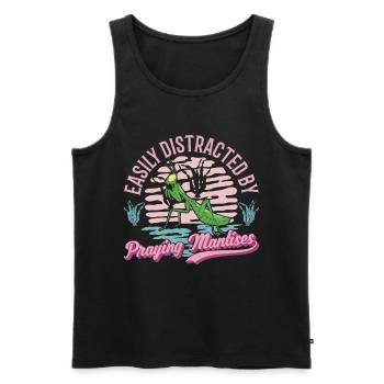 Gottesanbeterin Praying Mantis Fangschrecke - Men's Premium Organic Tank Top - black - Front - AI Model Male 178 light (178cm)