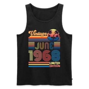 Geburtstag Juni 1968. Juni 1968 Juni 1968 Geschenk - Männer Premium Bio Tank Top - Schwarz - Vorne - Michal (187cm)