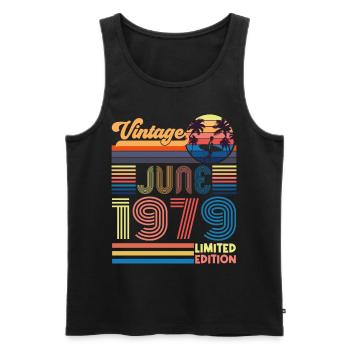 Geburtstag Juni 1979. Juni 1979 Juni 1979 Schenkung - Männer Premium Bio Tank Top - Schwarz - Vorne - Michal (187cm)