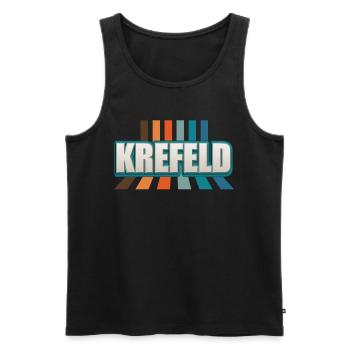 Krefelderin Krefelder Krefeld - Männer Premium Bio Tank Top - Schwarz - Vorne - AI Model Male 178 light (178cm)