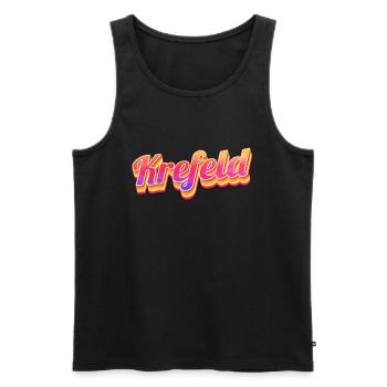 Krefelderin Krefelder Krefeld - Männer Premium Bio Tank Top - Schwarz - Vorne - AI Model Male 178 light (178cm)