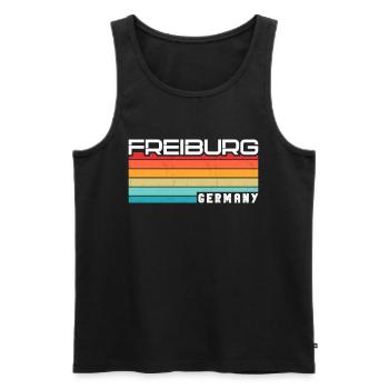 Freiburgerin Freiburger Freiburg - Männer Premium Bio Tank Top - Schwarz - Vorne - AI Model Male 178 light (178cm)