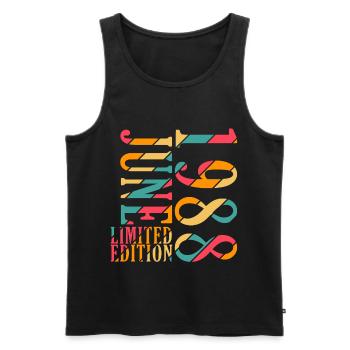 June 1988, 35th Anniversary Men Women - Men's Premium Organic Tank Top - black - Front - Michal (187cm)