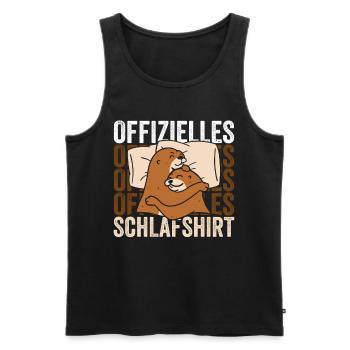 Offizielles Schlafshirt - Männer Premium Bio Tank Top - Schwarz - Vorne - Michal (187cm)