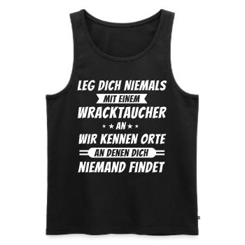 Wracktauchen Tauchen Wracktaucher Geschenk - Männer Premium Bio Tank Top - Schwarz - Vorne - Michal (187cm)