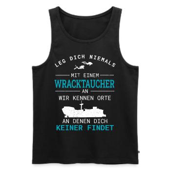 Wracktauchen Tauchen Wracktaucher Geschenk - Männer Premium Bio Tank Top - Schwarz - Vorne - Michal (187cm)