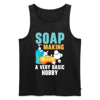 Soap making A very simple hobby Handgem - Men's Premium Organic Tank Top - black - Front - Michal (187cm)