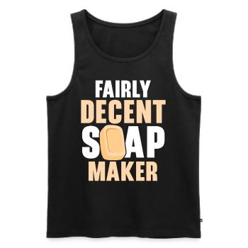 Pretty decent soap maker soaping soaps - Men's Premium Organic Tank Top - black - Front - AI Model Male 178 light (178cm)