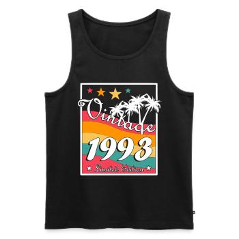 Vintage 1993 - Men's Premium Organic Tank Top - black - Front - Michal (187cm)