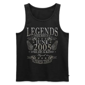 Juni 2005 Geburtstag Vintage Sprüche - Männer Premium Bio Tank Top - Schwarz - Vorne - Michal (187cm)