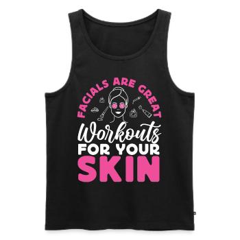 Cute Licensed Esthetician Skincare - Männer Premium Bio Tank Top - Schwarz - Vorne - Michal (187cm)