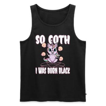 Satan Beelzebub Devil Gothic Pentagram Mystical - Men's Premium Organic Tank Top - black - Front - Michal (187cm)