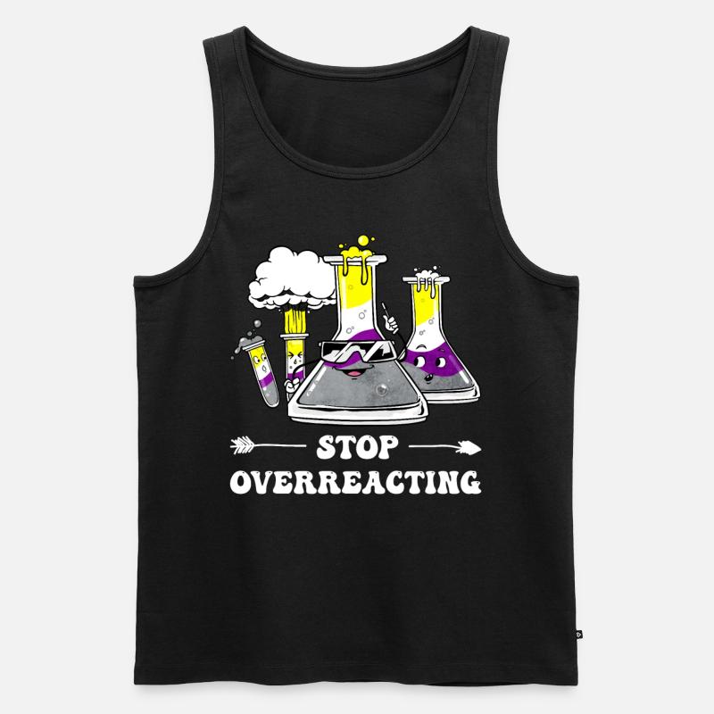 Non-Binary Pride Flag Chemistry Teacher - Men's Premium Organic Tank Top - black