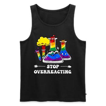 Gay Pride Regenbogenflagge Wissenschaftslehrer - Männer Premium Bio Tank Top - Schwarz - Vorne - AI Model Male 178 light (178cm)