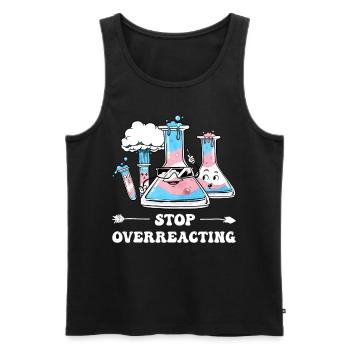 Transgender Trans Flag Science Teacher - Men's Premium Organic Tank Top - black - Front - AI Model Male 178 light (178cm)