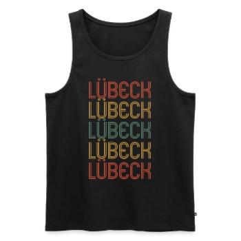 Lübeckerin Lübecker Lübeck - Débardeur bio Premium Homme - noir - Devant - Michal (187cm)