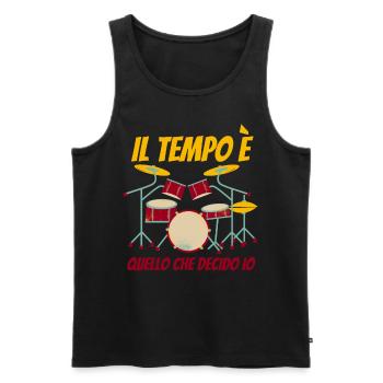 Il Tempo Quello Che Decido Io Strumento Rocknroll - Männer Premium Bio Tank Top - Schwarz - Vorne - AI Model Male 178 light (178cm)