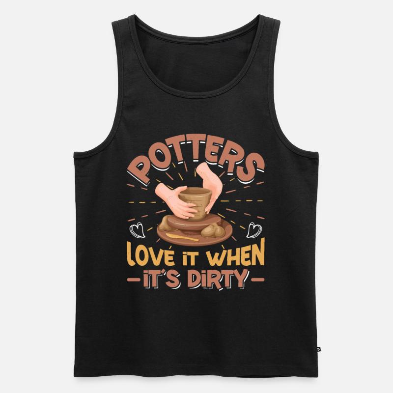 Ceramic Pottery Design - Männer Premium Bio Tank Top - Schwarz