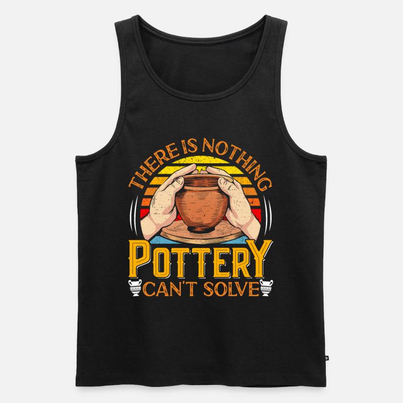 Pottery and Ceramic - Männer Premium Bio Tank Top - Schwarz