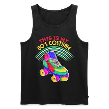 80s Roller Skates, Roller Skating, Saying - Men's Premium Organic Tank Top - black - Front - AI Model Male 178 light (178cm)