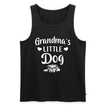 Grandma's little dog - Männer Premium Bio Tank Top - Schwarz - Vorne - Michal (187cm)