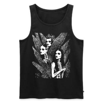 Fairycore Aesthetics Grunge Skeleton Fairy Goth G - Men's Premium Organic Tank Top - black - Front - Michal (187cm)