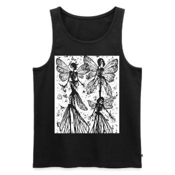 Fairycore Aesthetics Skeleton Fairy Goth Gothic G - Men's Premium Organic Tank Top - black - Front - Michal (187cm)