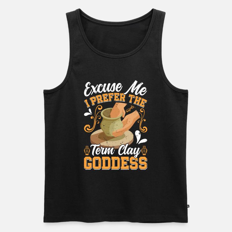 Ceramic Pottery Design - Männer Premium Bio Tank Top - Schwarz